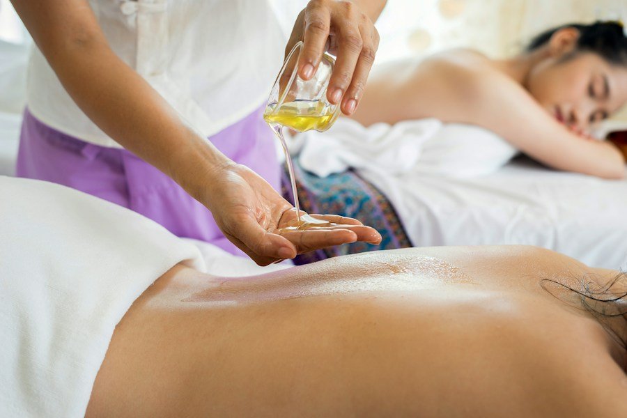 Therapeutic botanical oils and calm touch